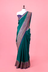Crepe Saree, Crepe silk saree, silk saree, blue saree, wedding saree, party wear saree
