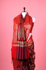 Grey Cotton Saree With Floral Jaal