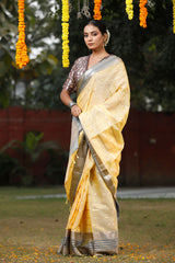 Kota saree, Kota Doria Saree, yellow saree, Soft Saree, daily wear saree
