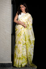 Kota saree, Kota Doria Saree, neon green saree, Soft Saree, daily wear saree