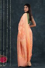 Handwoven Georgette Khaddi Silk Saree - Chinaya Banaras