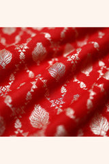 Fabric, True Red fabric, banarasi fabric, silk fabric, brocade fabric, handloom fabric, indian fabric
