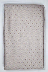 Lavender Grey Ethnic Woven Mulberry Silk Fabric - Chinaya Banaras