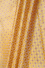 Fabric, yellow fabric, banarasi fabric, silk fabric, brocade fabric, handloom fabric, indian fabric