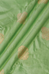 Fabric, green fabric, sage green fabric, banarasi fabric, silk fabric, brocade fabric, handloom fabric, indian fabric