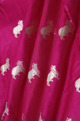 Pink fabric, banarasi fabric, banarasi brocade fabric, banarasi silk fabric, banarasi fabric online