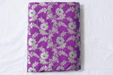 Purple Banarasi Silk Fabric with Floral Meenakari Work
