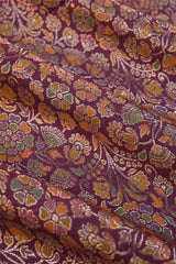 Purple fabric, banarasi fabric, banarasi brocade fabric, banarasi silk fabric, banarasi fabric online