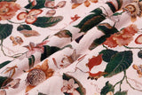 Peach Cotton Fabric with Multicolored Digital Floral Prints