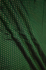 Bottle Green fabric, banarasi fabric, banarasi brocade fabric, banarasi silk fabric, banarasi fabric online
