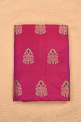 Magenta Pink Handloom Banarasi Silk Fabric