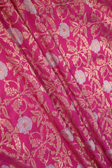 pink fabric, banarasi fabric, banarasi brocade fabric, banarasi silk fabric, banarasi fabric online