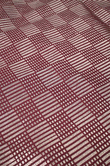 Coco Brown Mulberry Silk Fabric with Geometrical Patterns