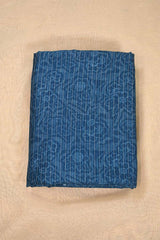 Blue Chanderi Fabric with Delicate Floral Print