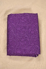 Purple Chanderi Fabric with Delicate Floral Print