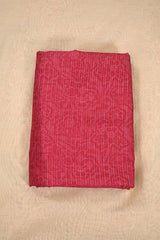 Dark Red Chanderi Fabric with Delicate Floral Print
