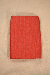 Orange Chanderi Fabric with Delicate Floral Print