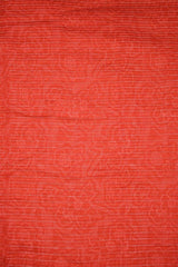 Orange Chanderi Fabric with Delicate Floral Print