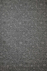 Charcoal Grey Chanderi Fabric with Delicate Floral Print