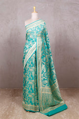 Aqua Blue saree, Georgette saree, khaddi saree, Banarasi saree, party wear, wedding Saree