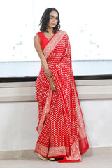 Red saree, Georgette saree, khaddi saree, Banarasi saree, party wear, wedding Saree for women, red sare online, saree for wedding