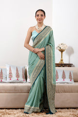 Georgette Saree, Khaddi Saree, green saree, Blue Saree, Khaddi Georgette, Banarasi Saree, Wedding Saree, Bollywood Saree, Indian Saree