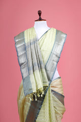 Light Green Woven Kota Doria Saree