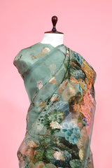 Green Handloom Organza Silk Saree