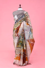 Multicolor saree, organza saree, Bollywood saree, Banarasi saree, party wear saree, Wedding Saree