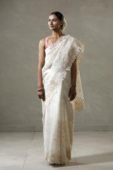 white saree, organza saree, Bollywood saree, Banarasi saree, party wear saree, Wedding Saree