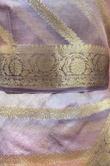 Lavender Rangkat Woven Organza Silk Dupatta