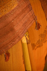 Yellow Rangkat Banarasi Raw Silk Saree with Floral Design