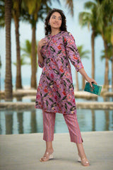 Pink Kurta Set, Mauve Kurta Set, Summer Kurta Set, Summer Offers