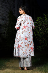 Silver Grey Chanderi Silk Co-ord Set