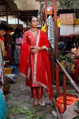 Salwar Suit, suit set, red suit set, red shalwar suit, Suit piece, women suit, Silk suit for women, party wear suit, wedding wear suit