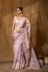 Baby Pink saree, Tissue silk saree, Bollywood sari, wedding saree, party wear saree
