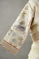 Off White Tissue Silk Saree with Banarasi Designer Blouse