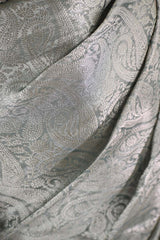 Silver Blue Tissue Silk Saree with Designer Blouse
