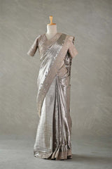 Banarasi Tissue Silk Saree, Silver saree, Tissue silk saree, Bollywood sari, wedding saree, party wear saree, Wedding Saree
