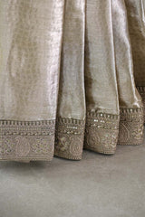 Heena Green Tissue Silk Saree with Designer Blouse