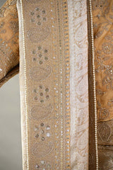 Yellow Tissue Silk Saree with Designer Blouse