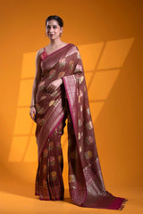 Beown saree, Tussar silk saree, khaddi saree, Banarasi saree, party wear saree, Wedding Saree