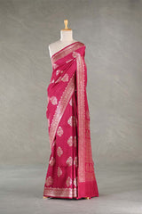 Pink saree, Tussar silk saree, khaddi saree, Banarasi saree, party wear saree, Wedding Saree