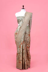 Green saree, Tussar silk saree, handloom saree, party wear saree, Wedding Saree