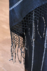 Tie & Dye Special Tussar Silk Saree with Resham Sequence woven Rhombus