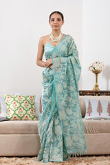 Banarasi Tissue Silk Saree, Sky Blue saree, Tissue silk saree, Bollywood sari, wedding saree, party wear saree, Wedding Saree