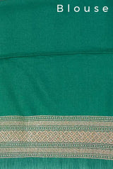 Forest Green Ethnic Woven Silk Saree