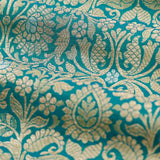 Green Handwoven Banarasi Silk Fabric At Chinaya Banaras