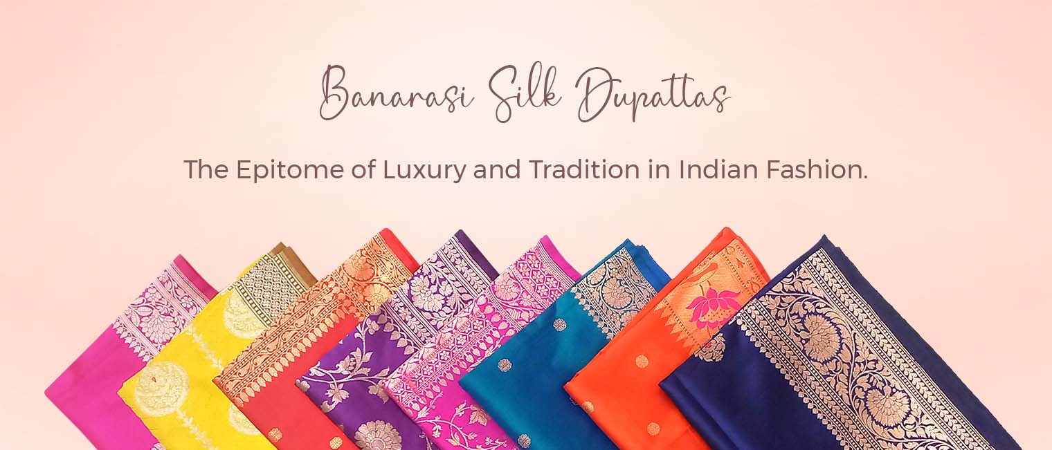 Pure Banarasi Silk Dupatta online by Chinaya Banaras