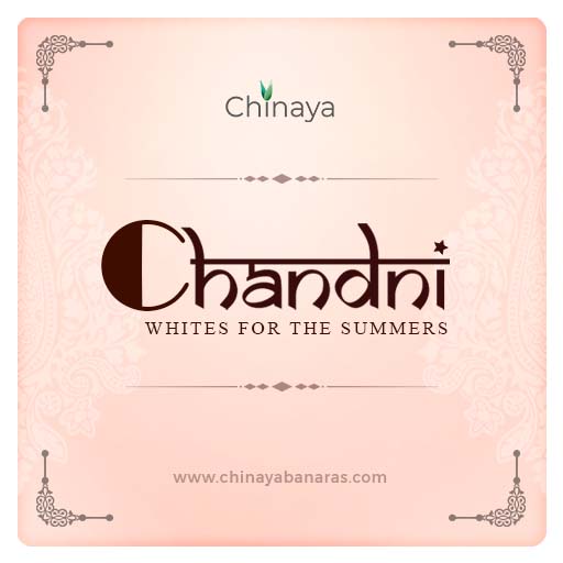 White Banarasi Sarees Online - Chandni – Chinaya Banaras